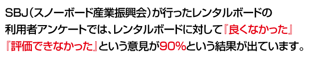 レンタルボードの利用者アンケートでは・・・